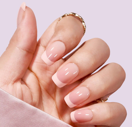 Pink French Tip press on nails