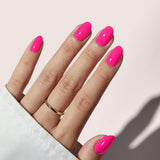 Neon Pink Flame Press On Nails