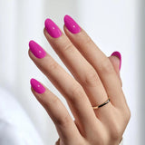 Fucsia Oval Vivid Crush Press On Nails